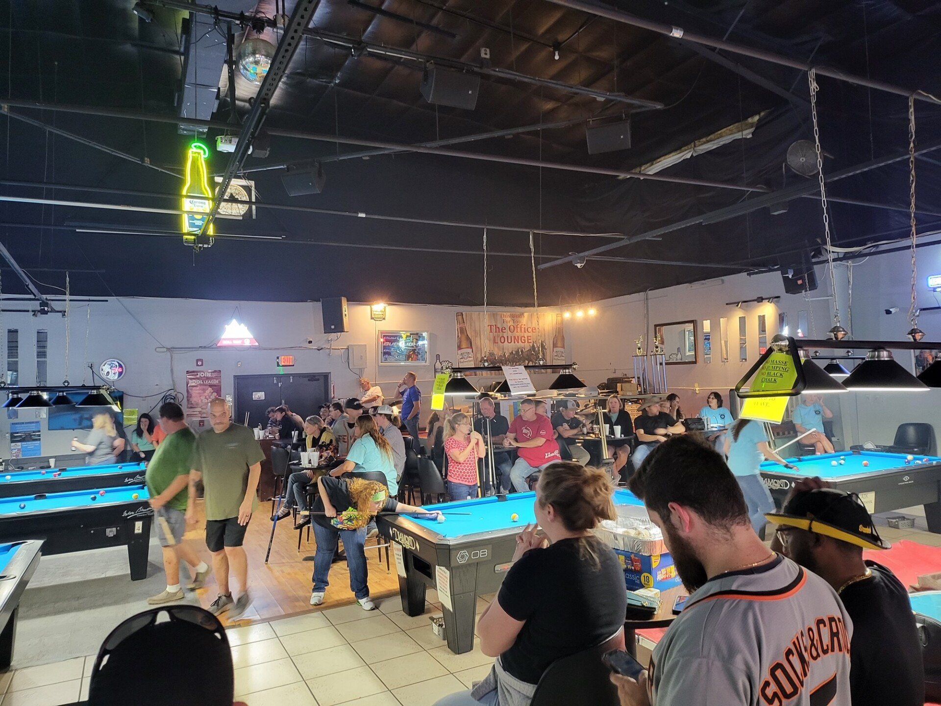 People Sitting And Watching Billiards | Foley, AL | The Office Lounge