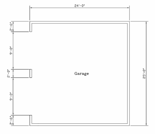 Garage Floor Plan #3A — Assign Commercial Group — Jacksonville, Florida