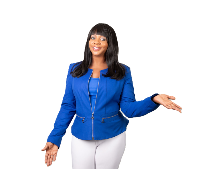 Shonda Gonzales, REALTOR® presenting her Seller's guide 