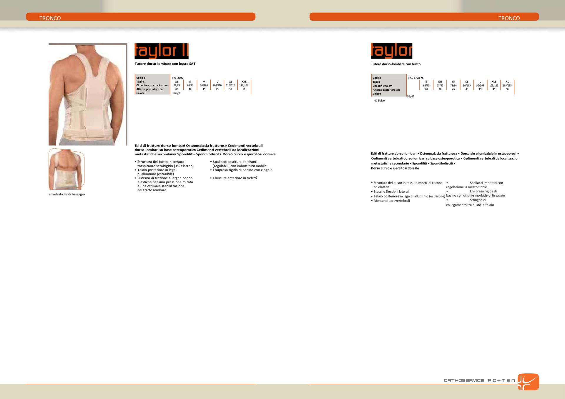 Volantino busto sanitario in vari colori