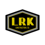 A logo for a construction company called lrk construction ltd.