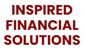 The logo for inspired financial solutions is red and white
