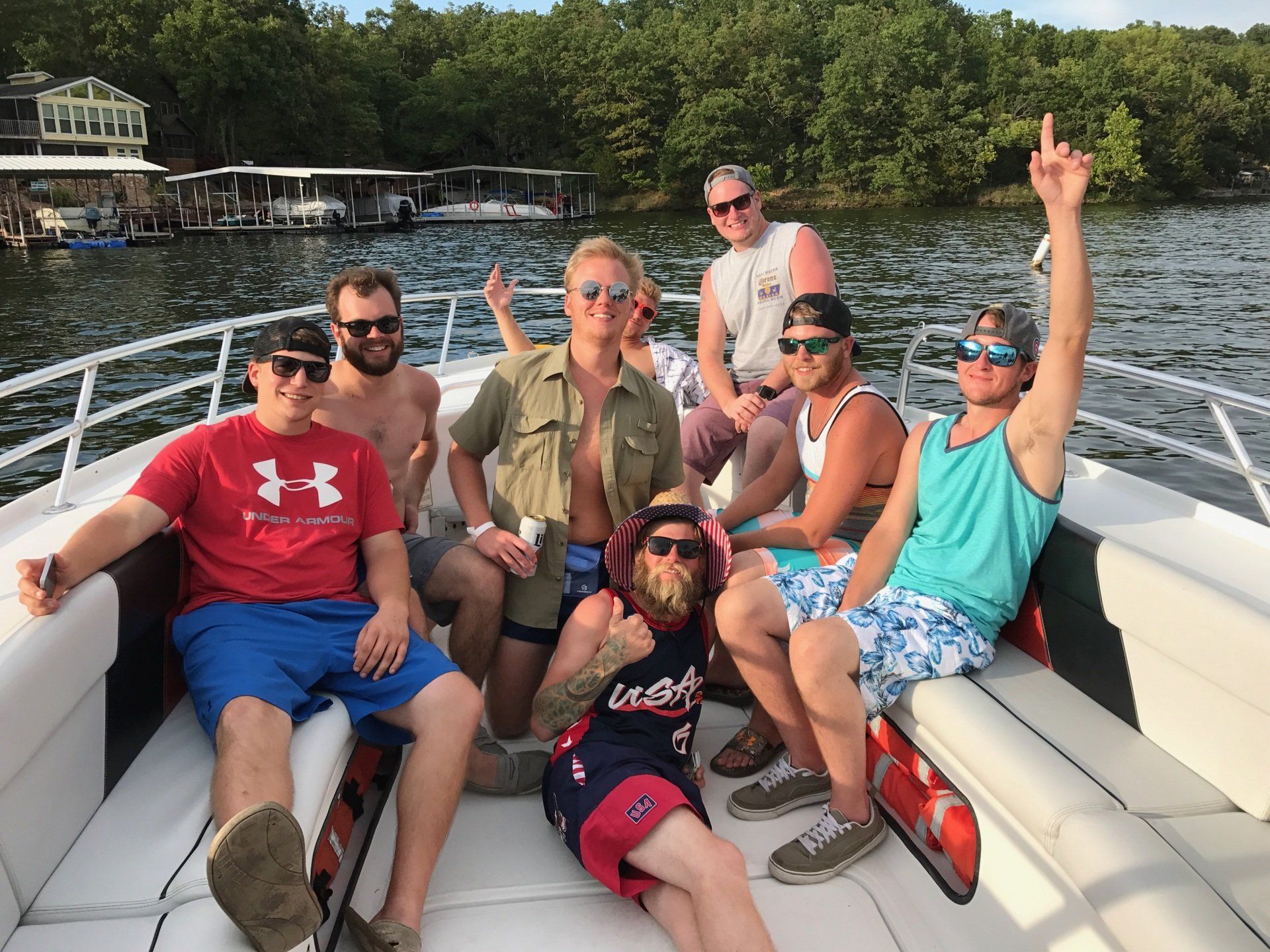 bachelor part posting on USCG certified water taxi boat