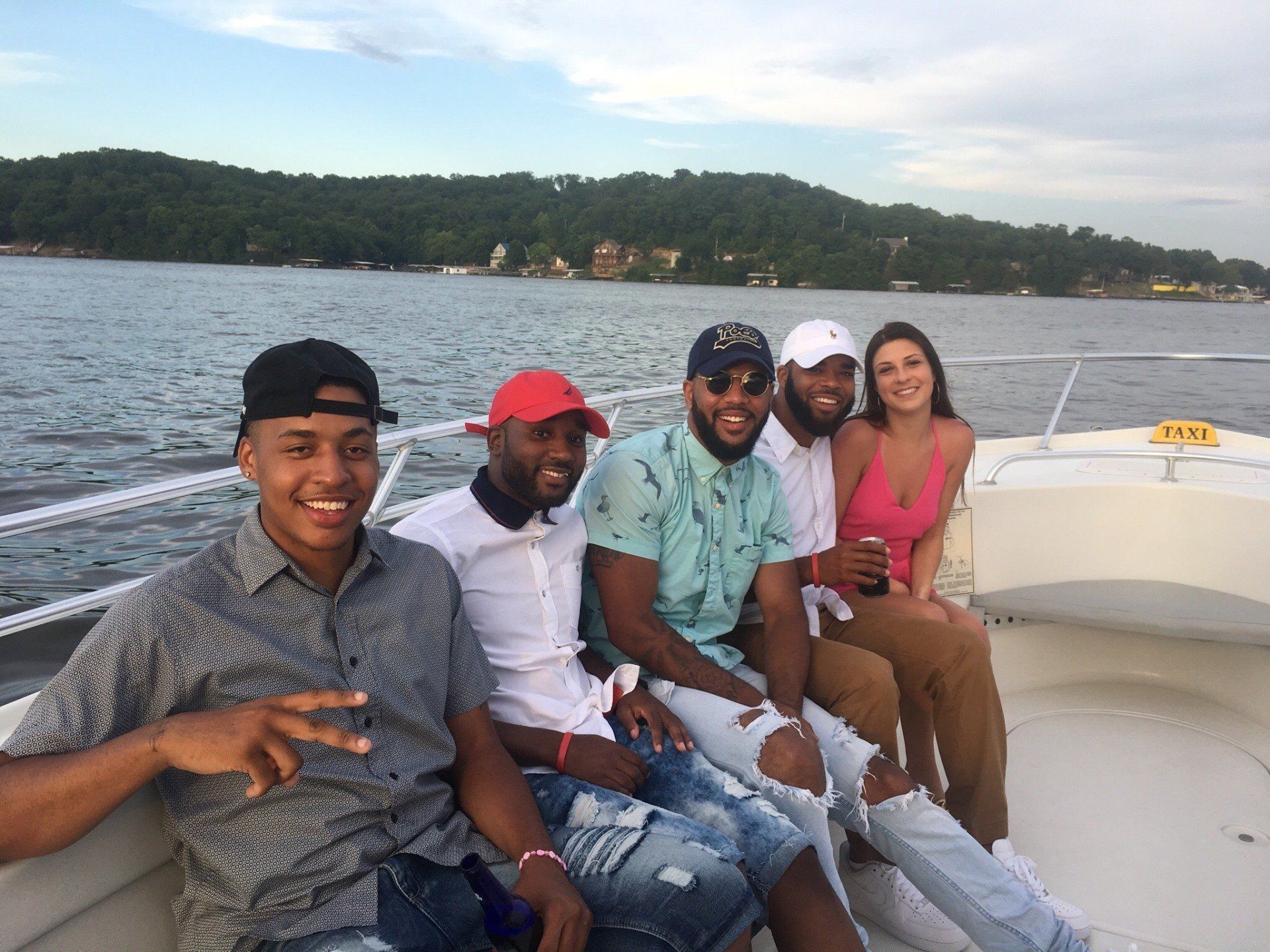 boat tour group on Lake of the Ozarks Water Taxi