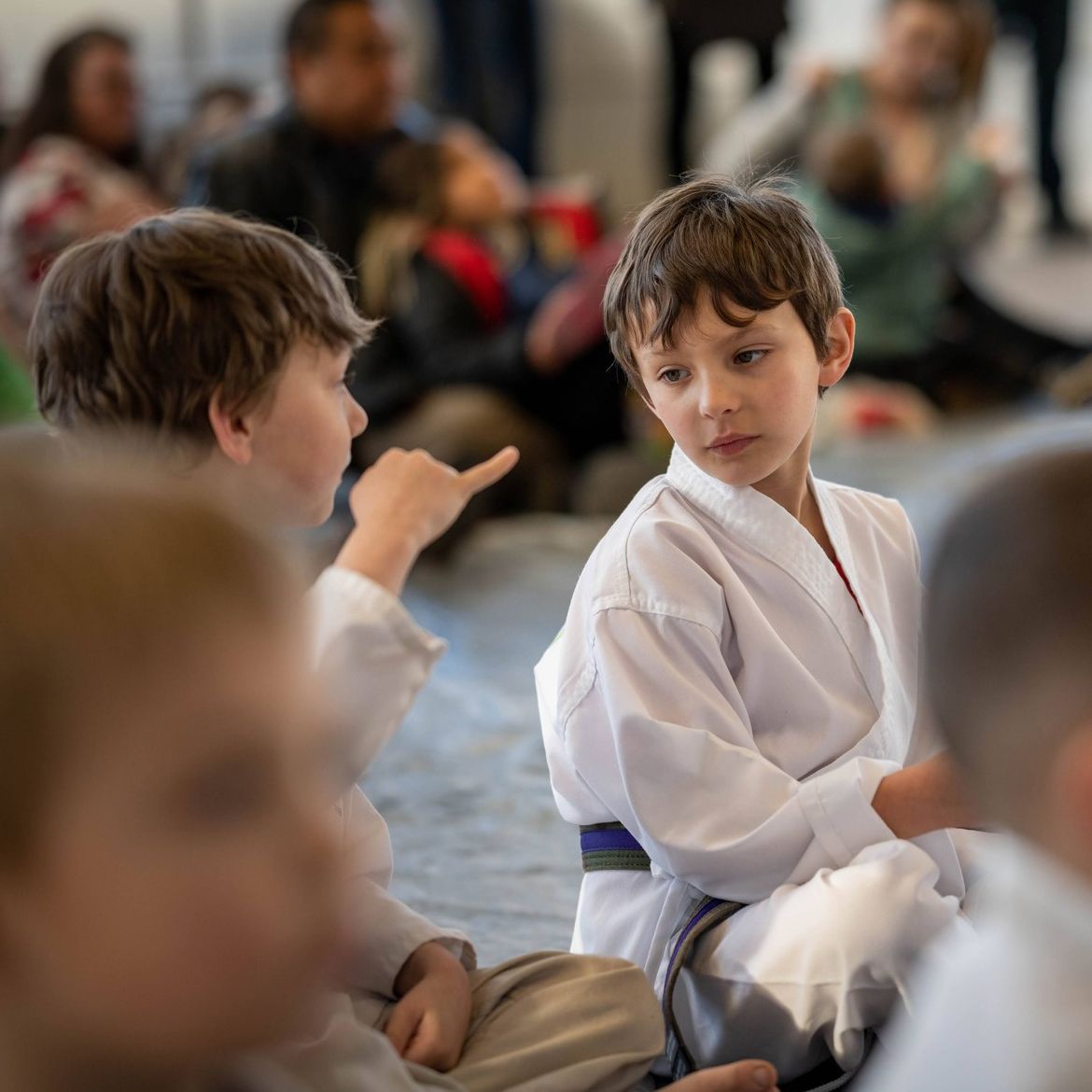 busy kids martial arts class