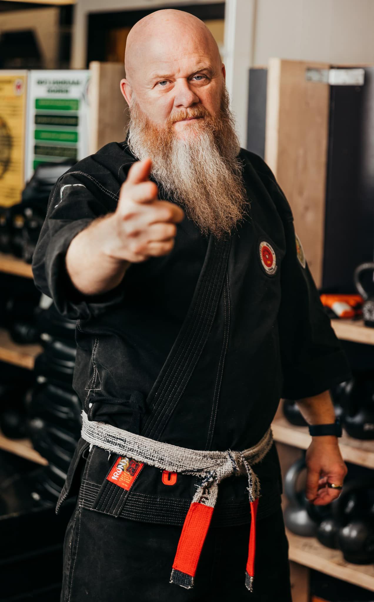 portrait of a seasoned BJJ instructor in his gi