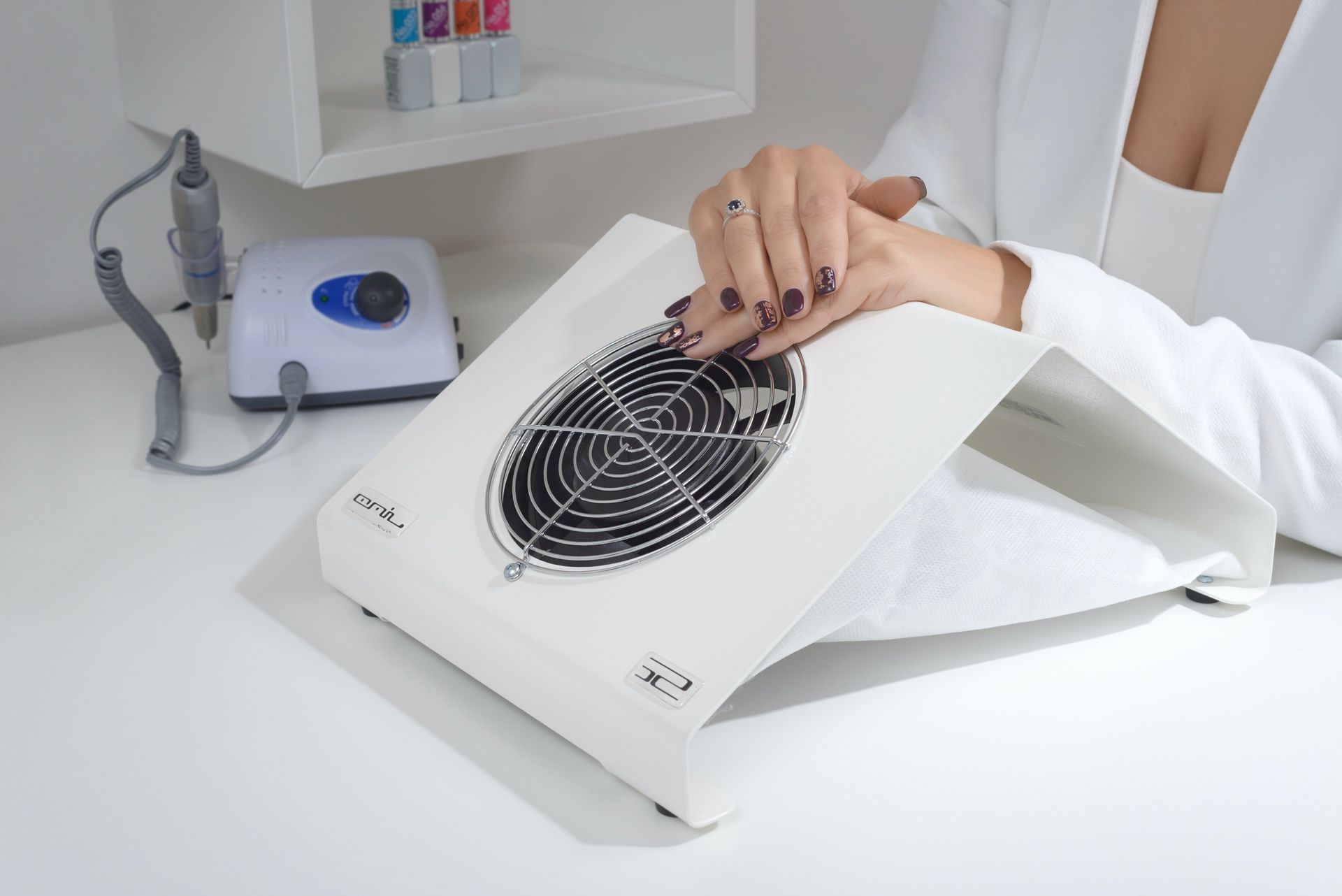 1. "Portable Nail Art Table with Dust Collector" - wide 4