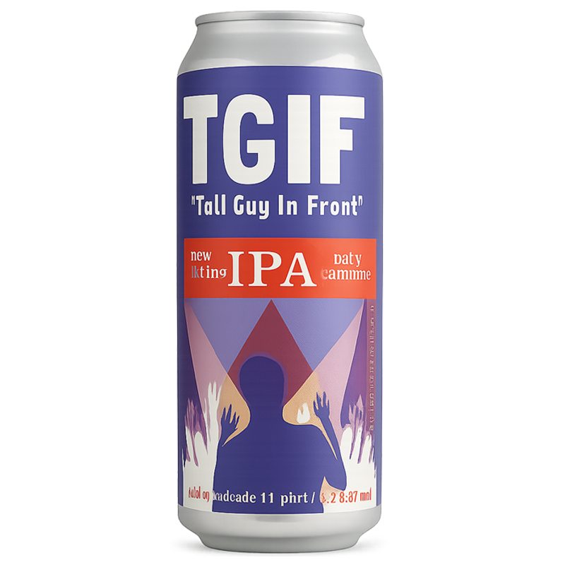 A can of IPA beer labeled 