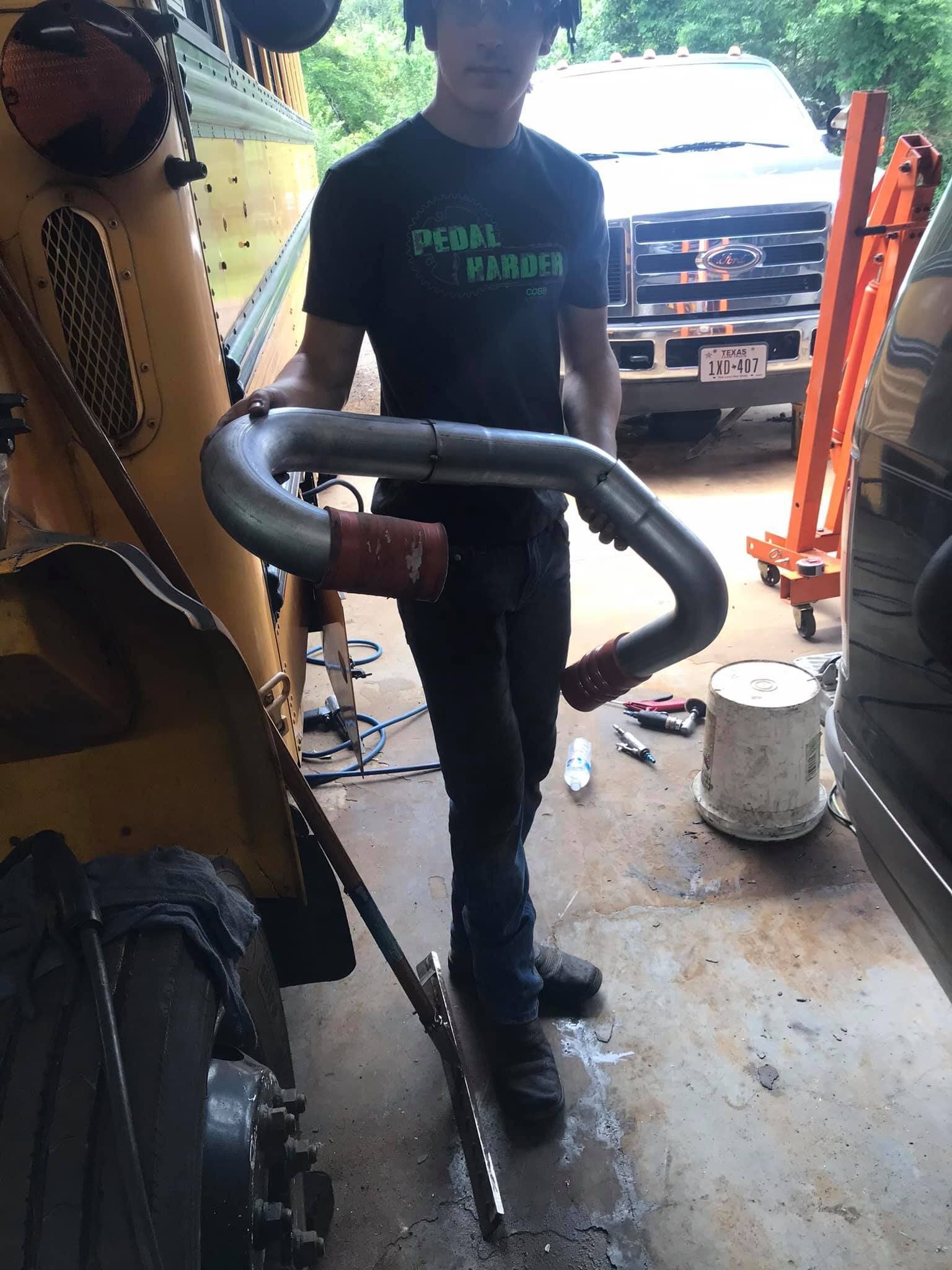 A man wearing a shirt that says 