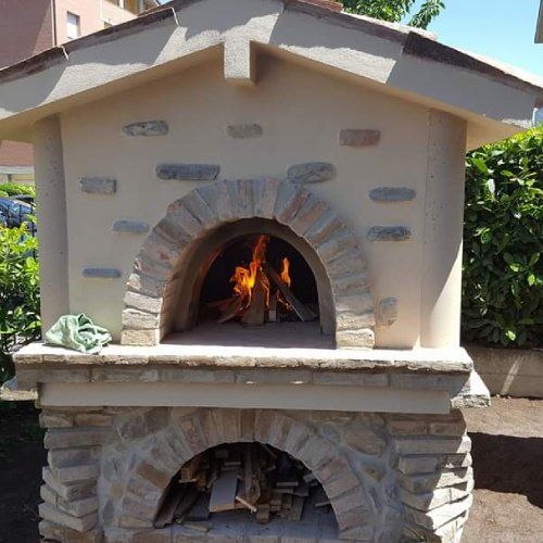 costruzione di forno a legna per il giardino