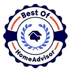 A navy blue and white circular badge that reads 