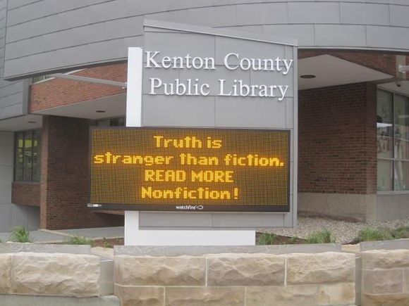 notification signboard for Kenton County Public Library