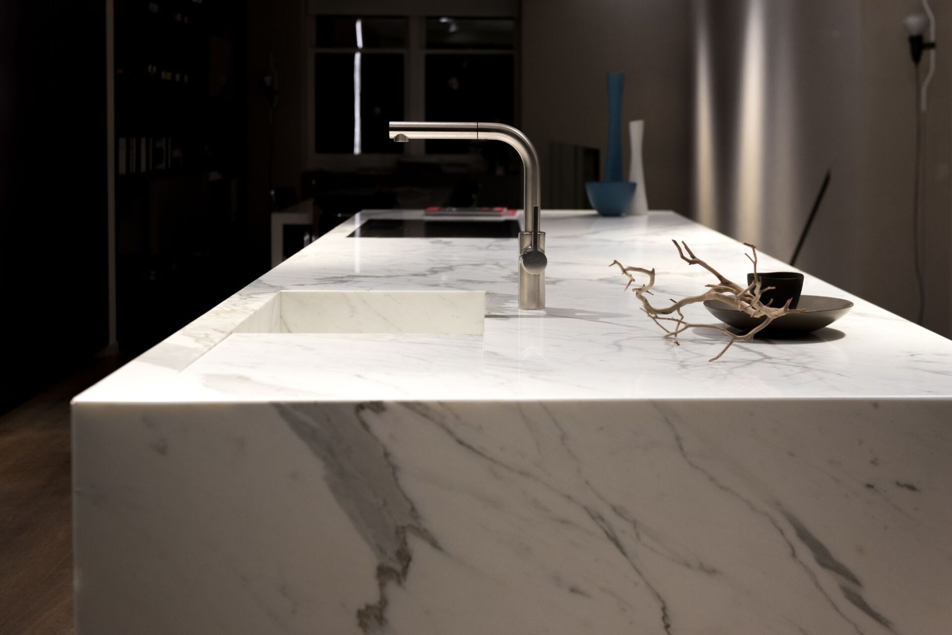 piano cucina in marmo