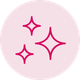 There are three stars in a pink circle