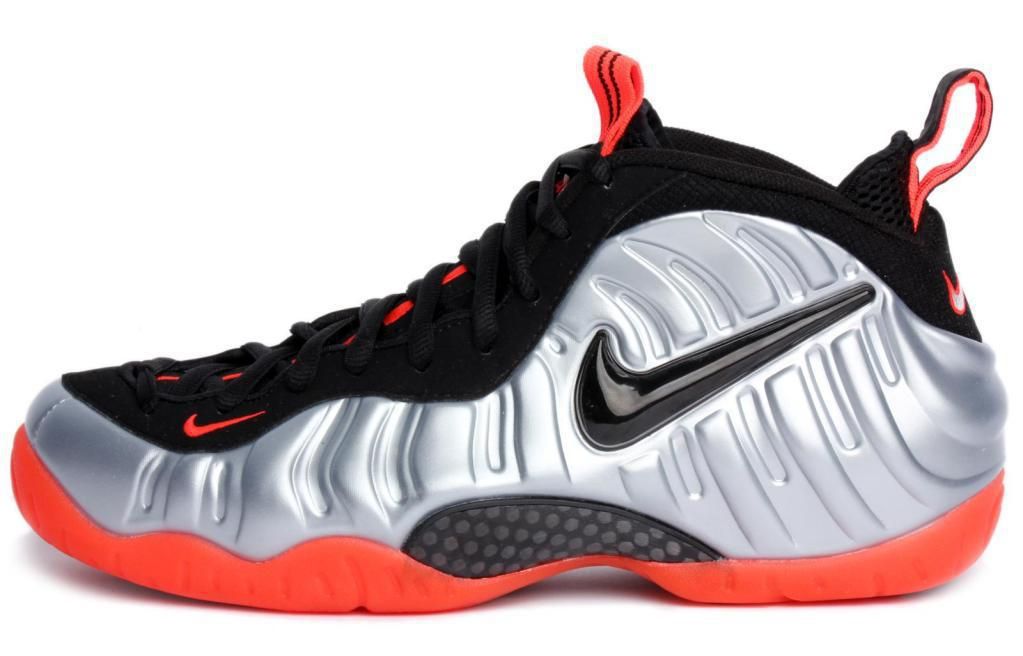 Nike Air Foamposite PRO Silver / Crimson