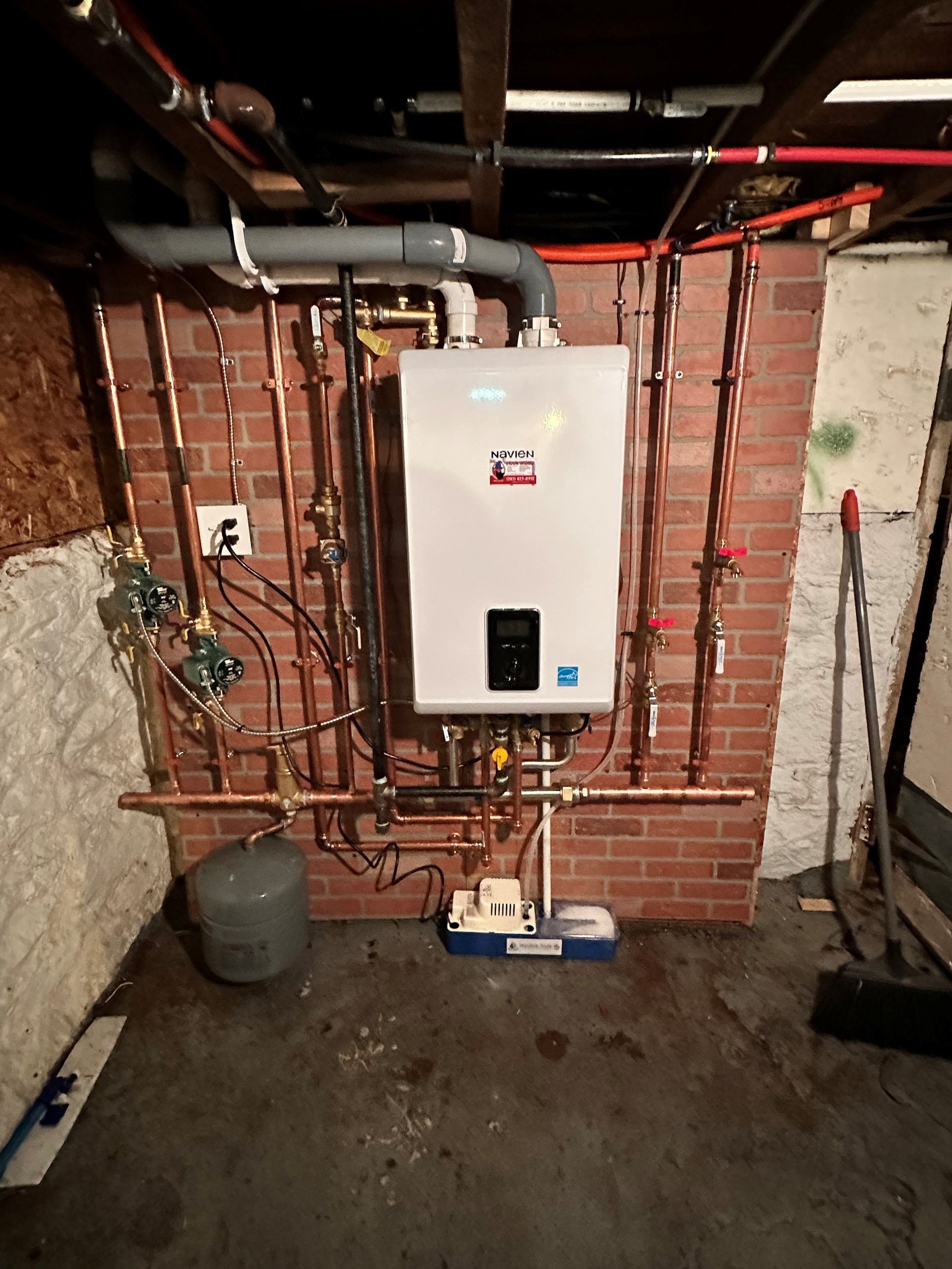 New Water Heater At Basement — Hamden, CT — Drain Wizard