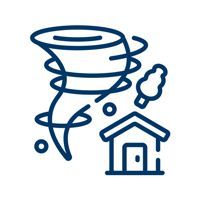 House and tornado icon — Ft. Lauderdale, FL — Law Offices of David P. Yon