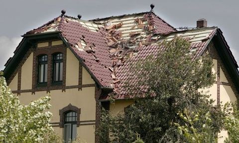 Damaged roofs