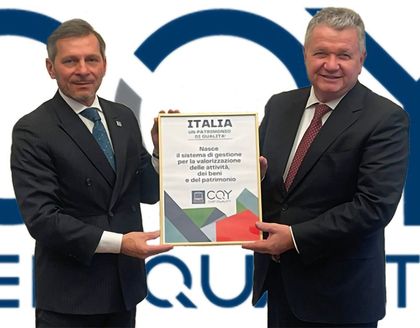 ivan drogo inglese presidente ente stati generali patrimonio italiano marco martinelli presidente organismo certificazione certiquality sistema gestione valorizzazione patrimonio