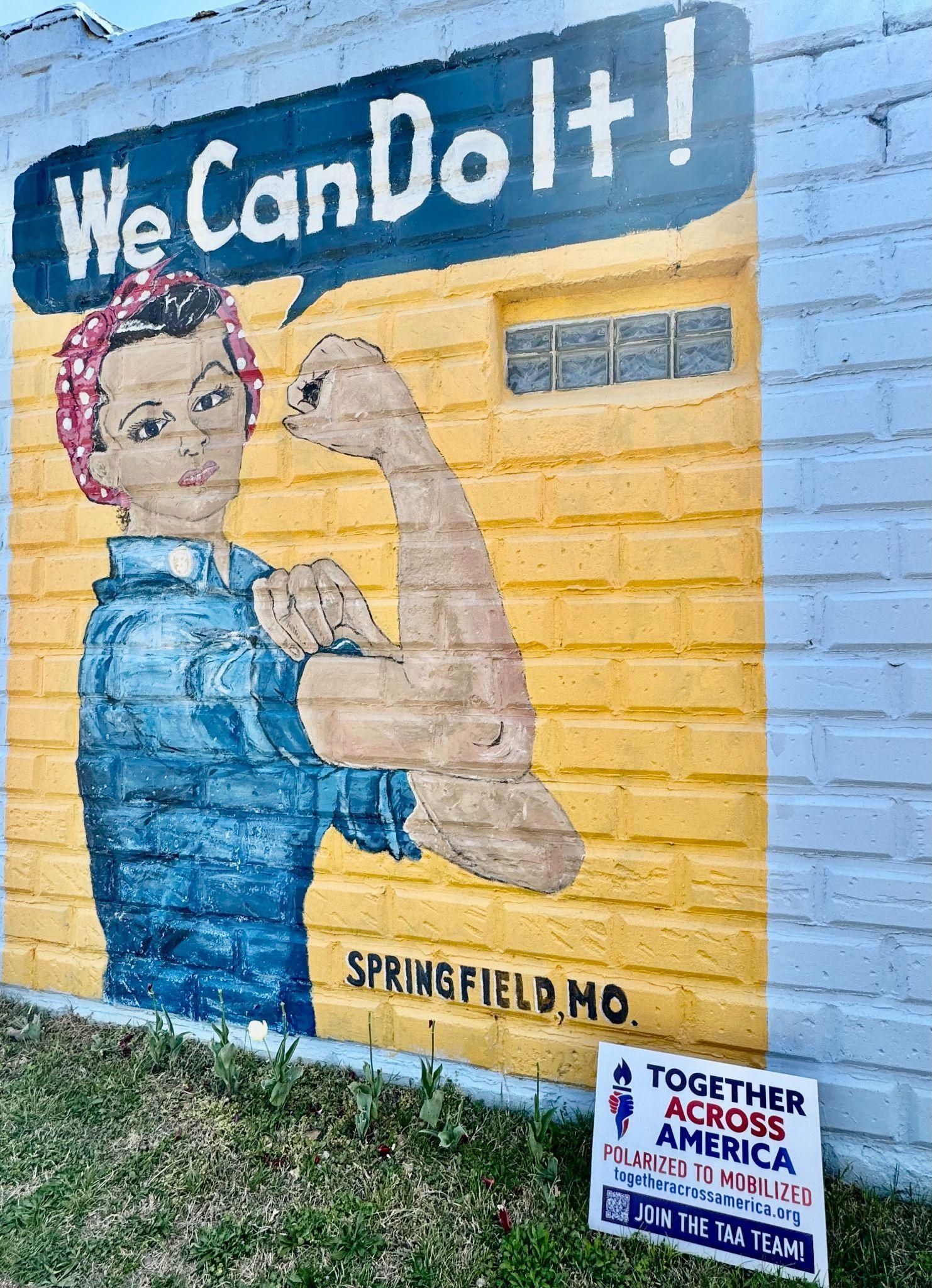 A mural in Springfield, MO, of the iconic 