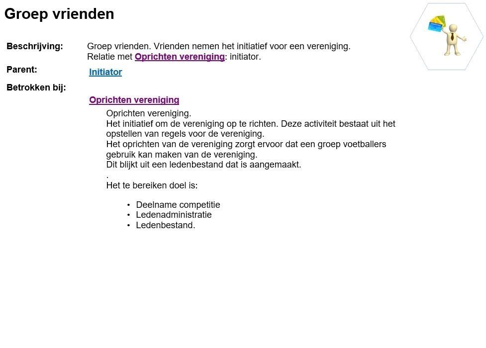 Webpage groep vrienden