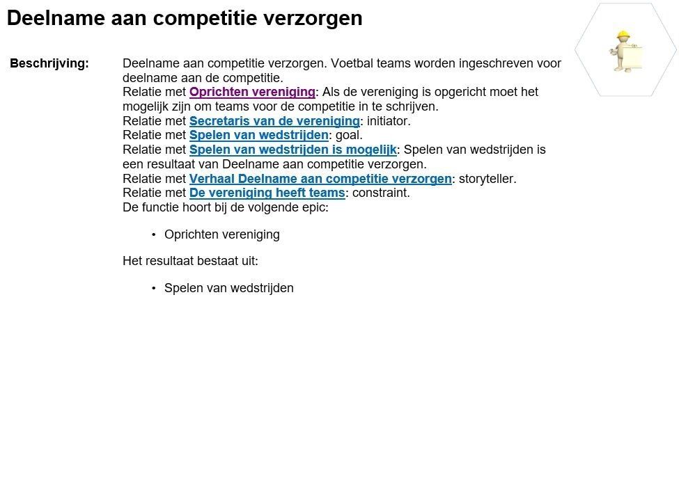 Webpage deelname competitie