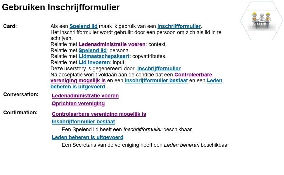 Webpage gebruiken Inschrijfformulier