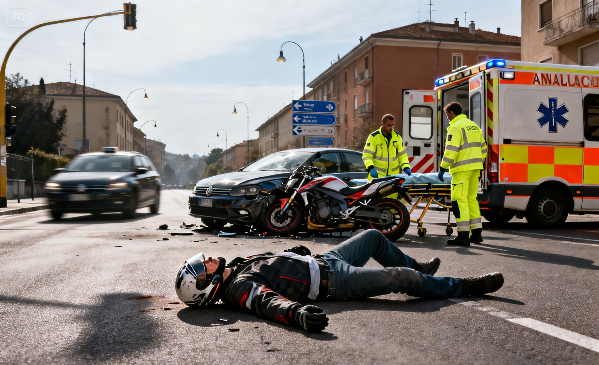 Cosa fare in caso di incidente con la moto?