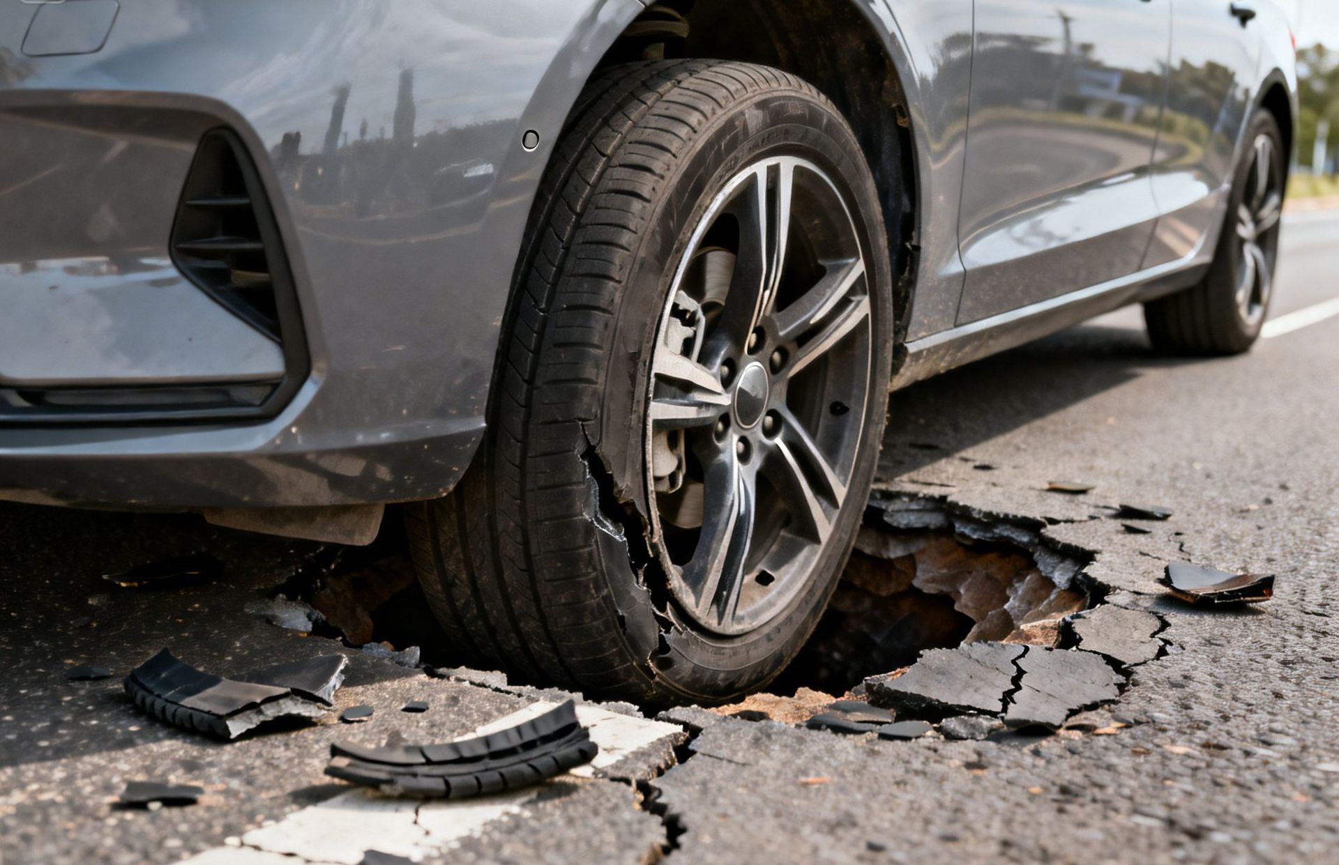 risarcimento danno buca stradale, strada dissestata risarcimento danni, incidente con la macchina