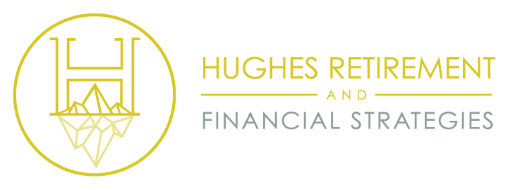 Logo for Hughes Retirement and Financial Strategies: a gold circle with an 
