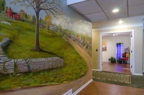 Cole & Garrett Funeral Home wall painting
