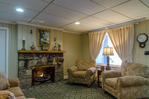 Cole & Garrett Funeral Home fireplace and seating