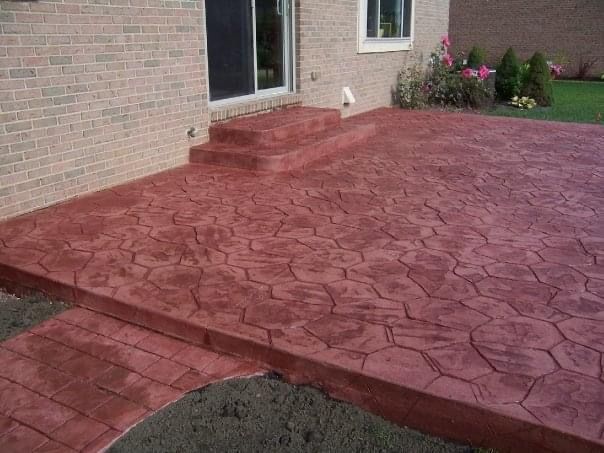 Random Stone Stamped Patio