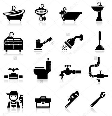 different plumbing icons