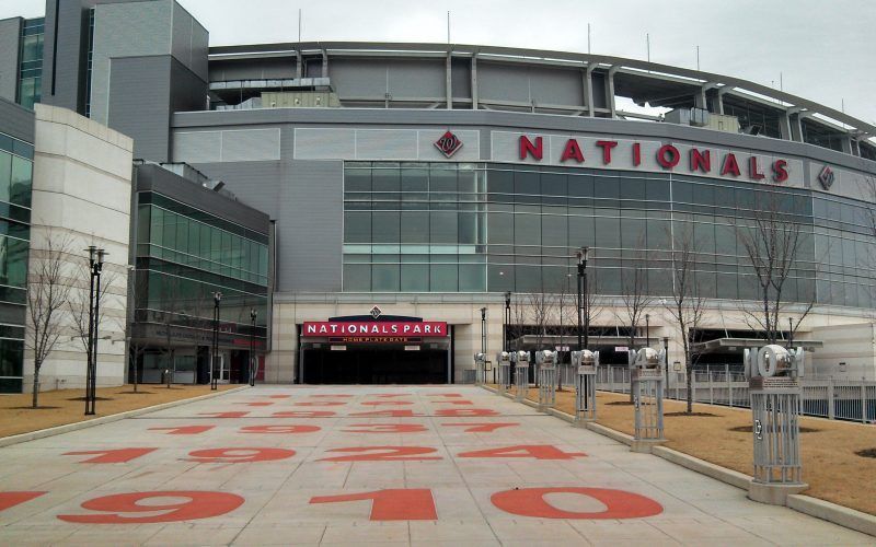 A large building with the word nationals on it