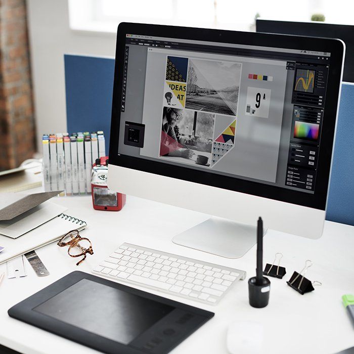 Graphic designers workstation