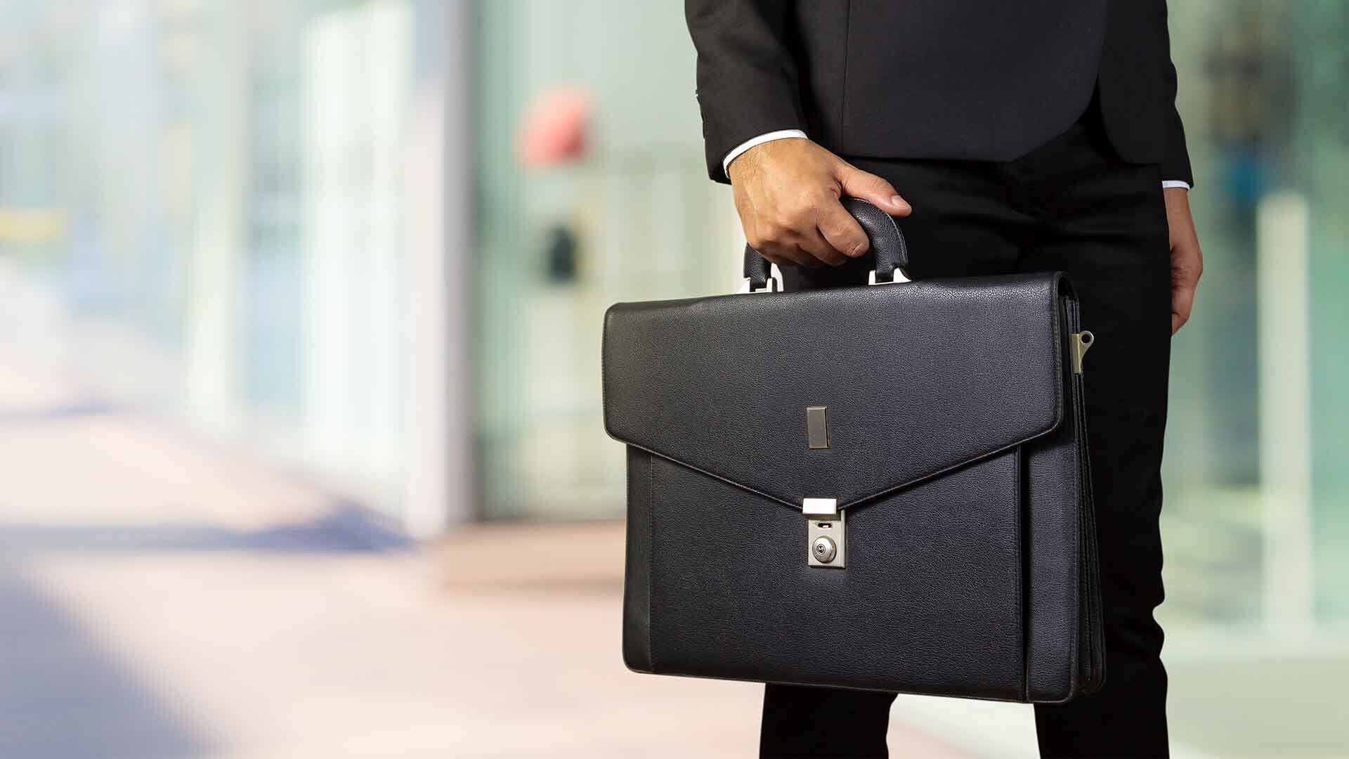 Man carrying a briefcase