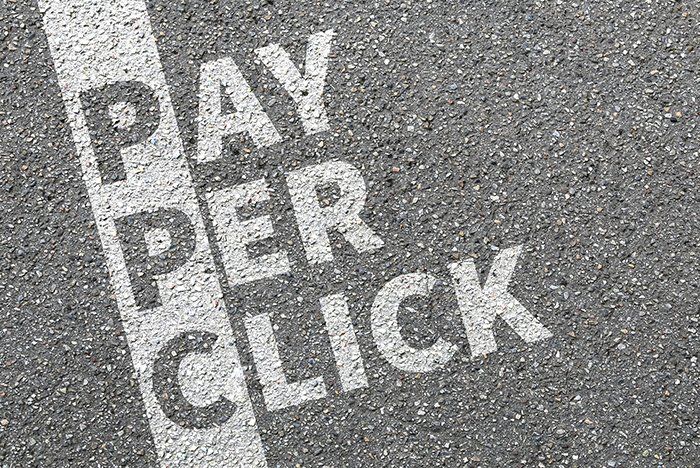 Pay Per Click (PPC) written on road