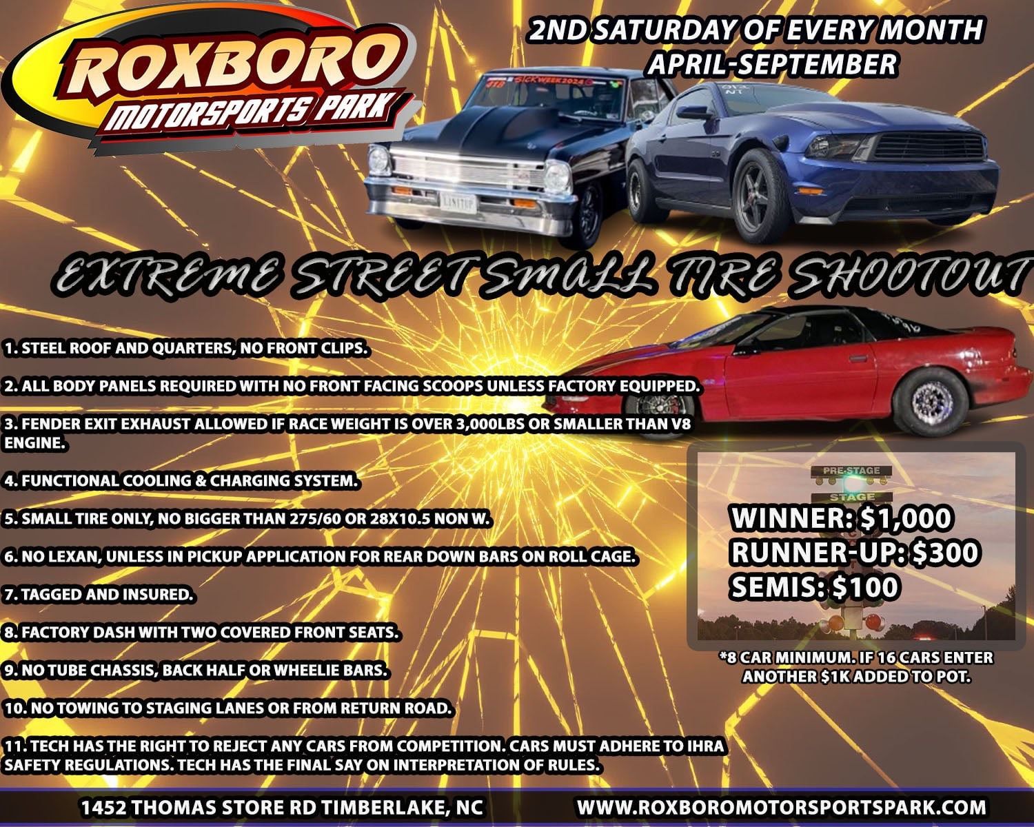 A Poster For A Bart Simpson Event Called Guard Yo Grill - Timberlake, NC - Roxboro Motorsports Park