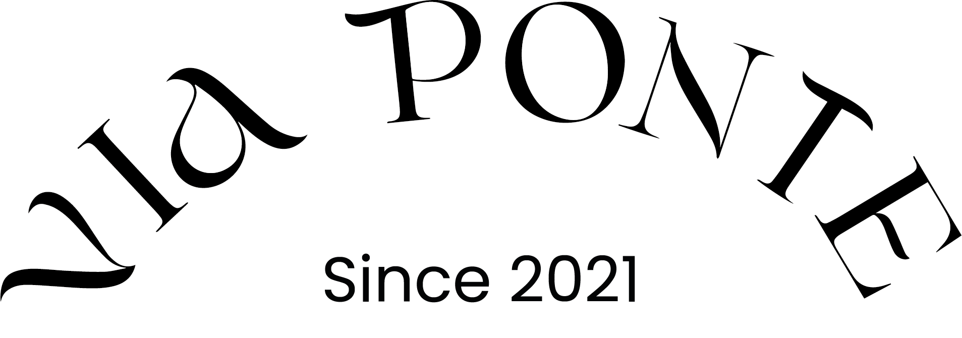 een zwart-wit logo voor via ponte 02