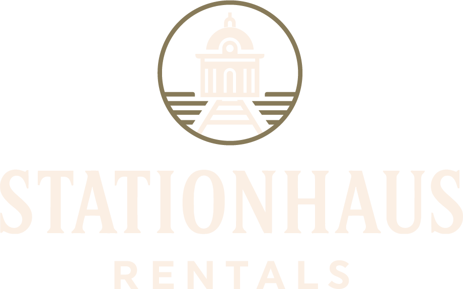 A logo for a company called stationhaus rentals