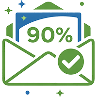 Icon representing 90% gala invitation response rate