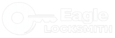 White logo with a key icon and the text “Eago Locksmith”