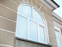 newly installed glass window