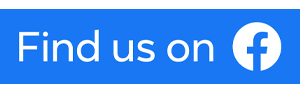 Blue “Find us on” banner with the white Facebook logo.
