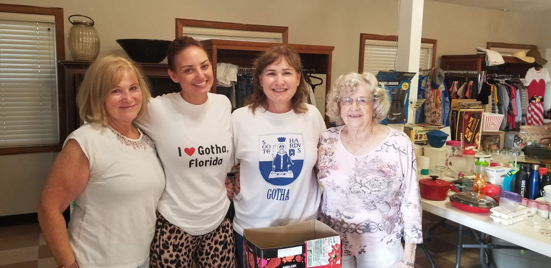 Candy Paules, Amber Hewitt, Theresa Schretzmann-Myers and Louise Meador our fabulous GRSA Rummage sales team.