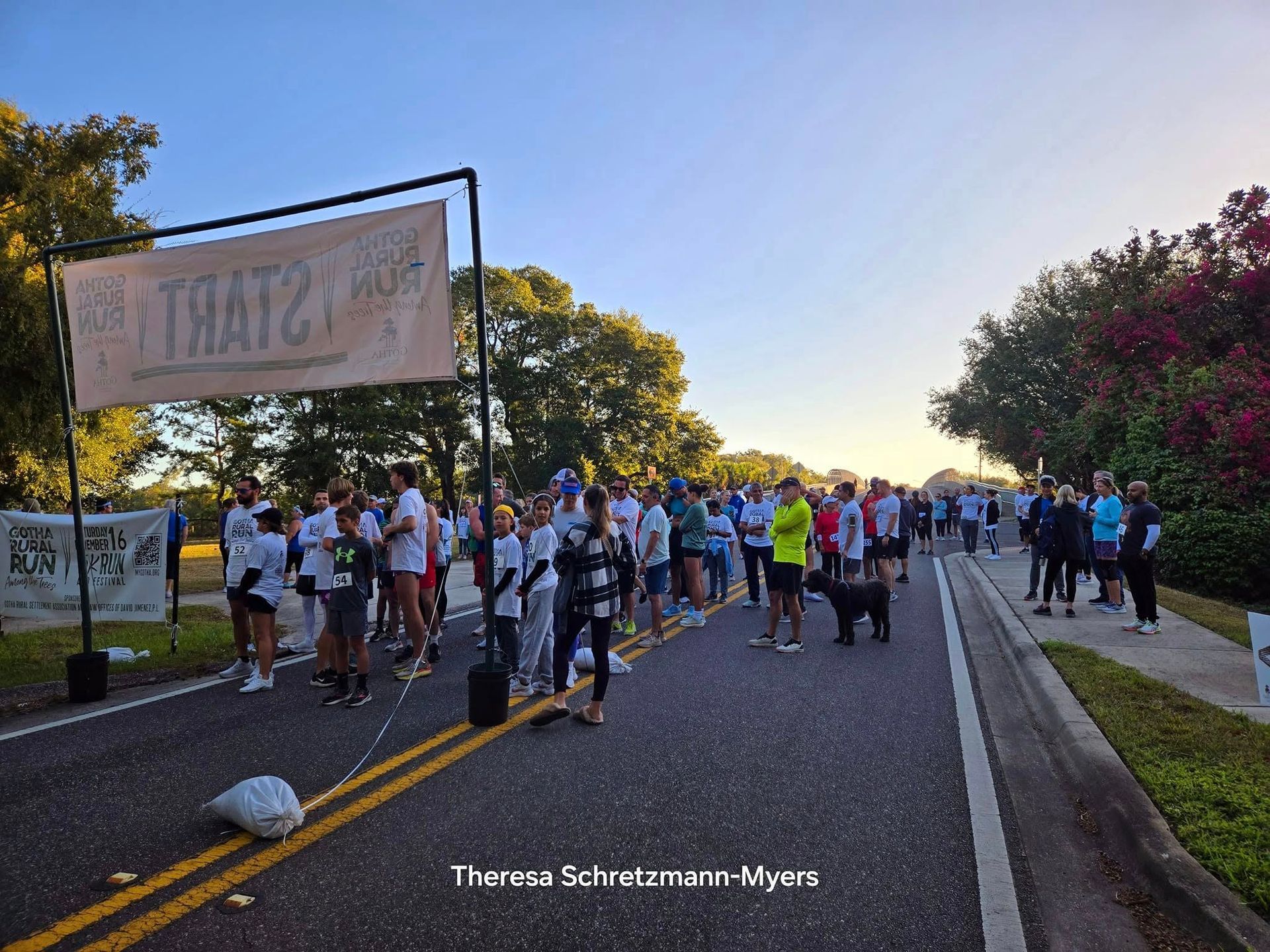 Runners and walkers start the line up at the first annual Gotha Rural 5K Run Among The Trees & Festival.