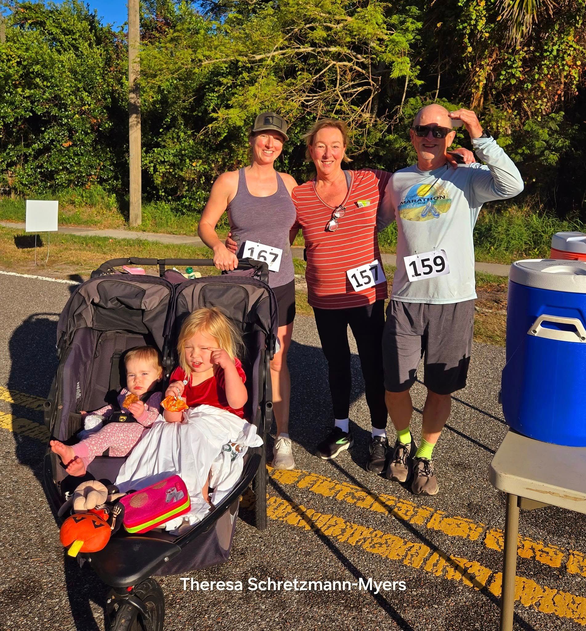 Ariana Ardaman, Karen Ardaman and Kurt Ardaman at the Gotha Rural 5K Run