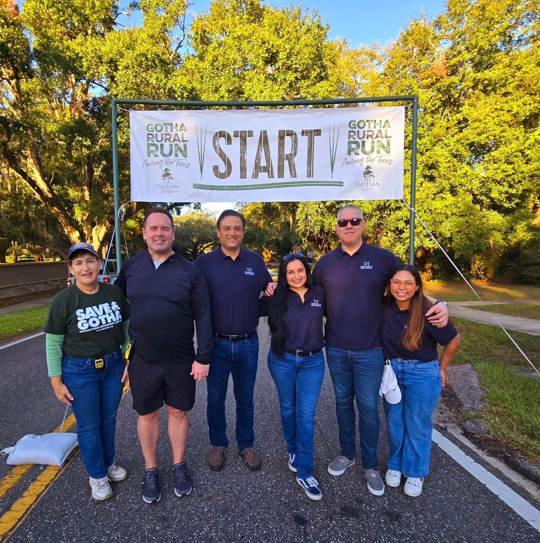Board Volunteers and law firm volunteers take a quick pic before booking it to their stations.