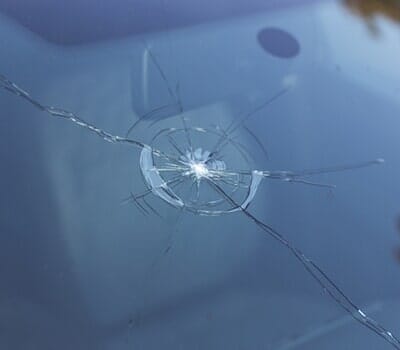 An image of a car window that needs auto glass replacement in Milford, MA